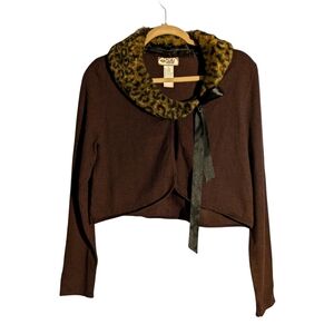 💯 Vintage Tiara International bolero cardigan sweater with removable collar